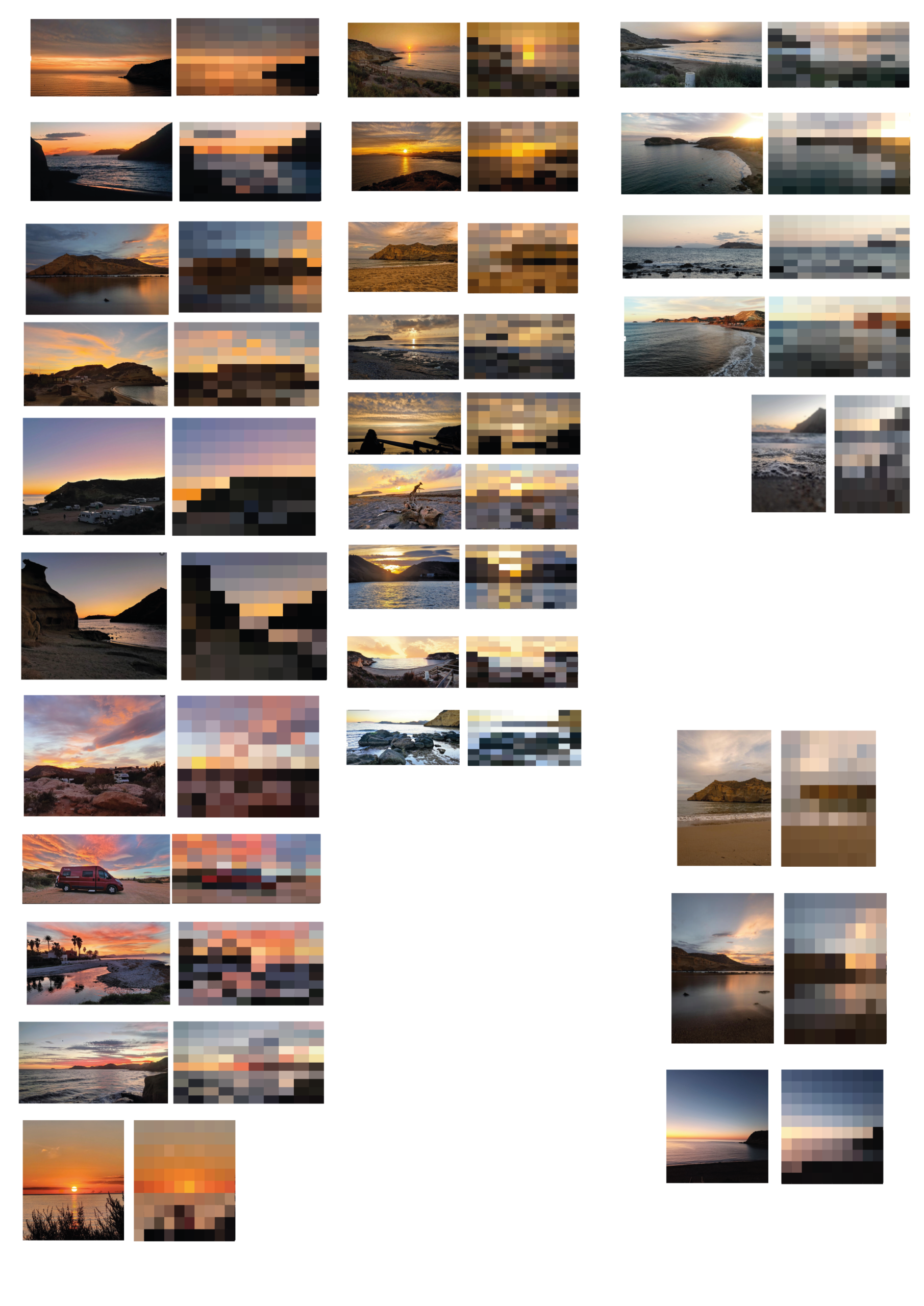 Estudio de color de los atardeceres en Águilas.